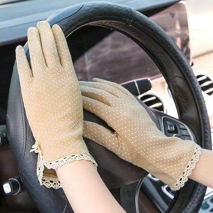 Women's Cycling Thin Touch Screen Ice Silk Gloves