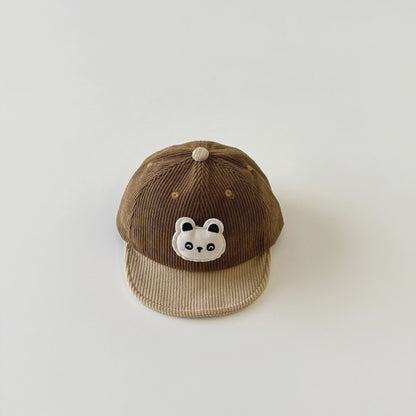 Hat Soft Brim Cartoon Panda Peaked Male Female Winter Kids' Headwear