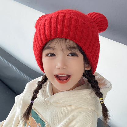 Children's Bear Ear Hat Woolen Comfortable Boys Kids' Headwear