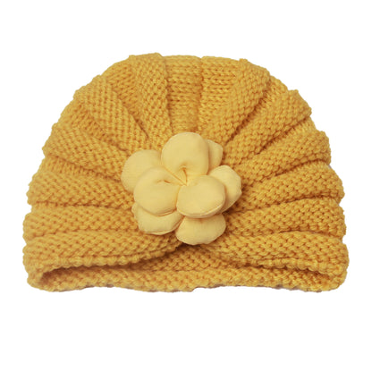 Children's Beanie Cute Three-dimensional Flower Knitted Hat Kids' Headwear