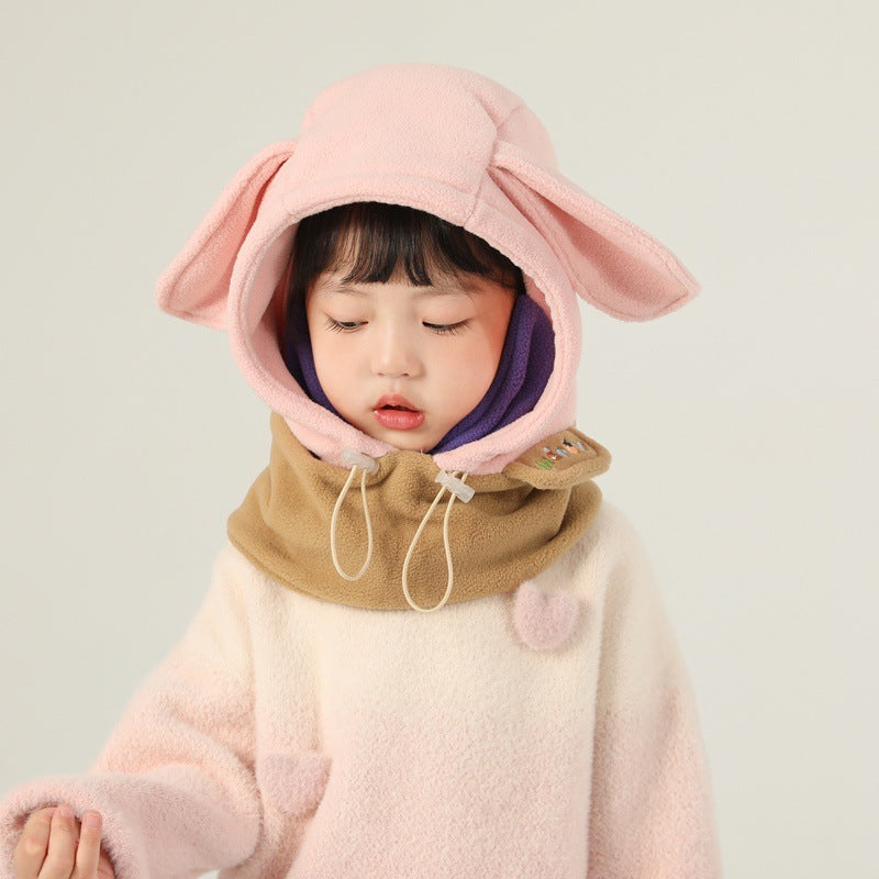 Mask Integrated Cold Protection Warm Ear Kids' Headwear