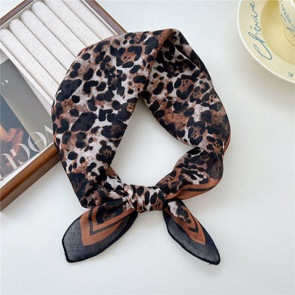 Women's Linen Small Square Towel Neck Decorative Scarfs