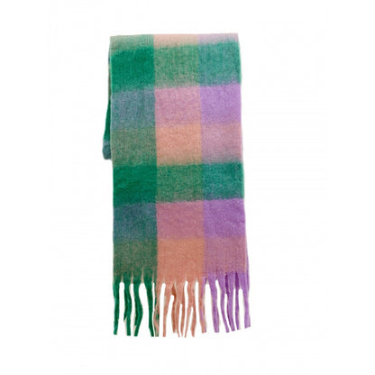 Warm Rainbow Plaid Long Soft Glutinous Scarfs