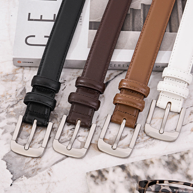 Women's Leather First Layer Cowhide Formal Decoration Belts