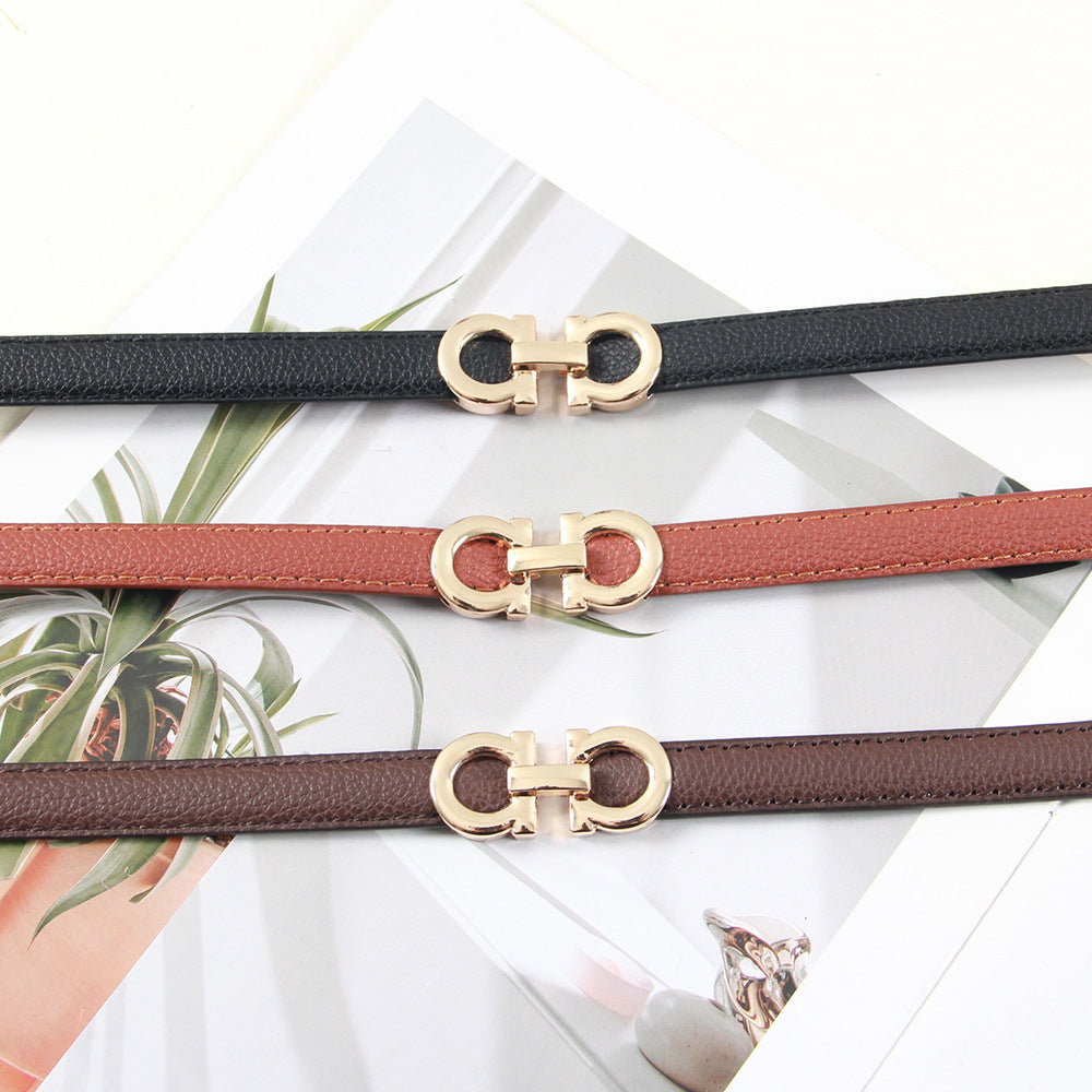 Women's Thin Fashion Korean Style Female Ornament Belts