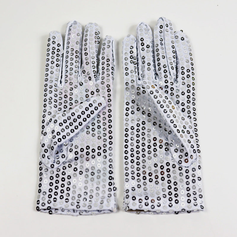 Children's Sequined Dance Show Kindergarten Jackson Adult Gloves