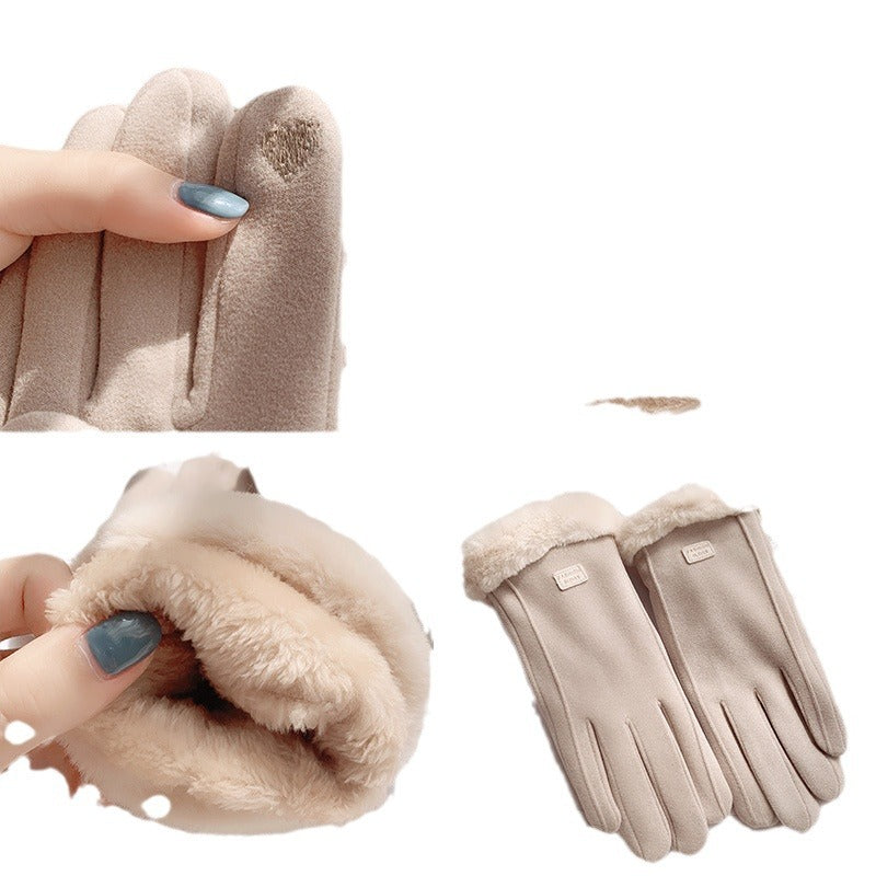 Women's Lined Padded Warm Keeping Touch Screen Driving Gloves