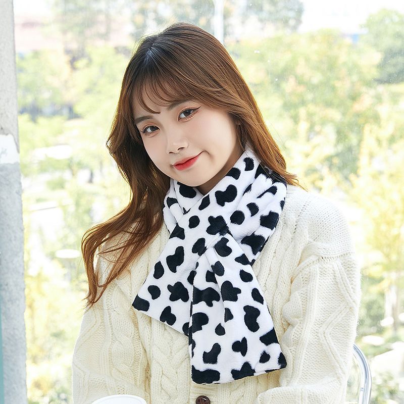 Female Winter Plush Korean Style Thick Warm Scarfs