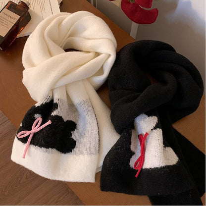 Super Beautiful Handmade Bow Cartoon Puppy Scarfs