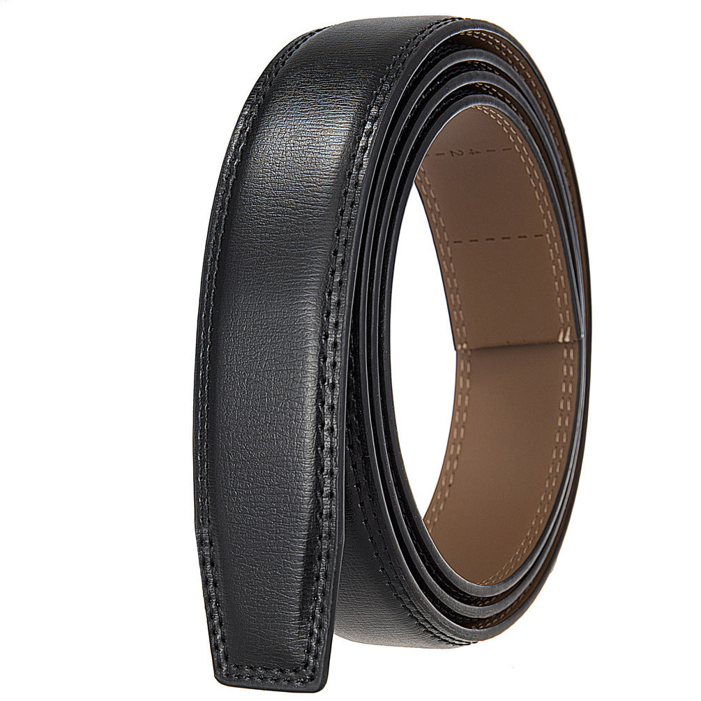 Men's Automatic Buckle Body Two Layers Leather Belts