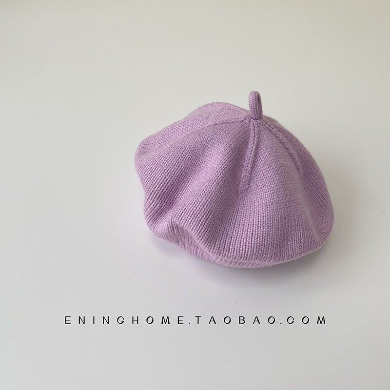 Style Beret Spring Knitted Wool Keep Kids' Headwear