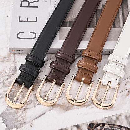 Women's Leather First Layer Cowhide Formal Decoration Belts