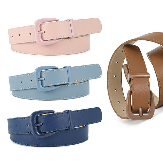 Women's Candy Color Leather High-grade Versatile Decorative Belts