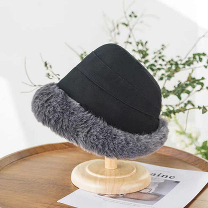 Women's Plush Fisherman Hat Thickened Curling Fur Mongolian Hats & Caps