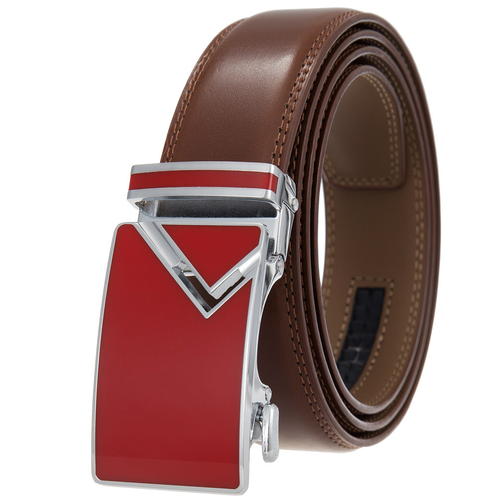 Men's Abrasive Buckle Leather Automatic Fashion Belts