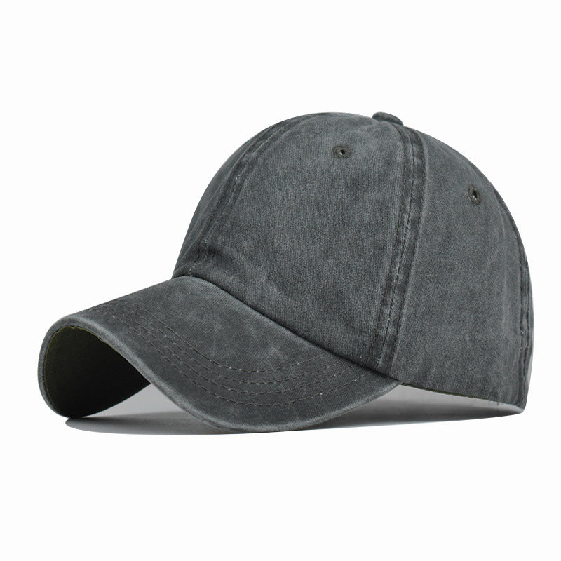 Men's Washed Pure Cotton Solid Color Light Hats & Caps