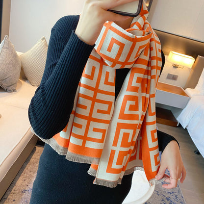 Women's Live Streaming On Artificial Cashmere Warm Scarfs