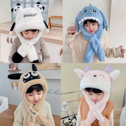 Children's Ears Moving Plush Bonnet One-piece Will Kids' Headwear