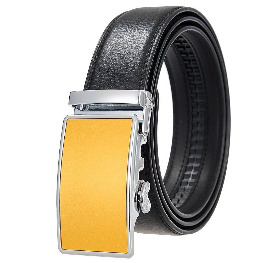 Men's Durable Versatile Automatic Buckle Cowhide Belts