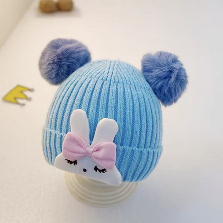 Women's & Men's Cute Cartoon Bunny Woolen Winter Keep Warm Kids' Headwear