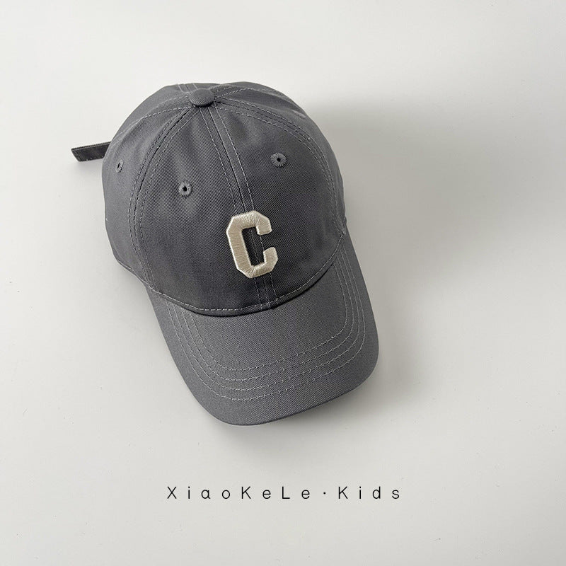 Children's Embroidered Letters Baseball Autumn Summer Snapback Kids' Headwear