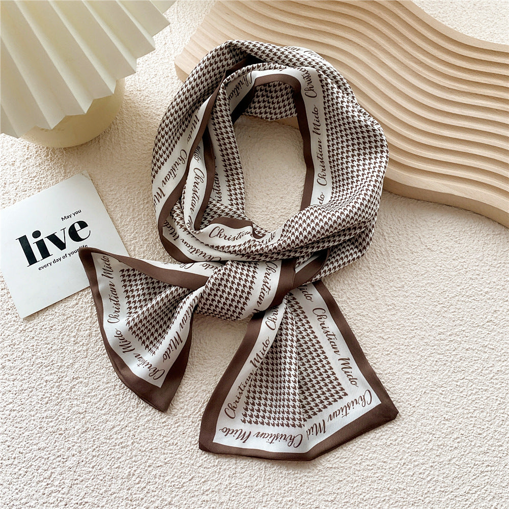 Women's Style Four Narrow Hair Band Tie Bag Temperament Scarfs