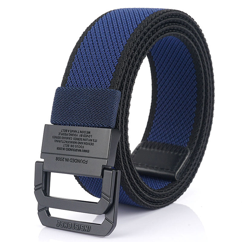 Men's Double Buckle Canvas Outdoor Sports Casual Belts