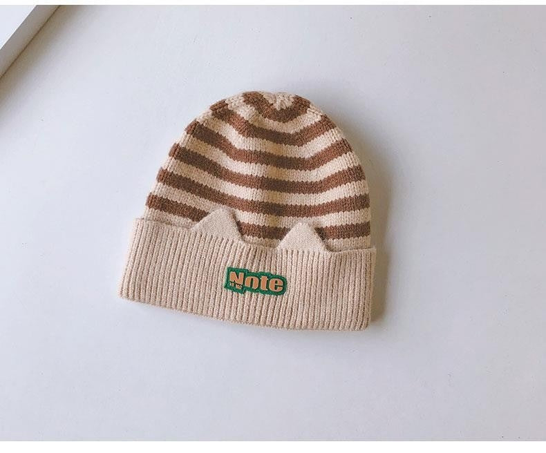 Children's Hat Korean Style Knitted Striped Boyish Kids' Headwear