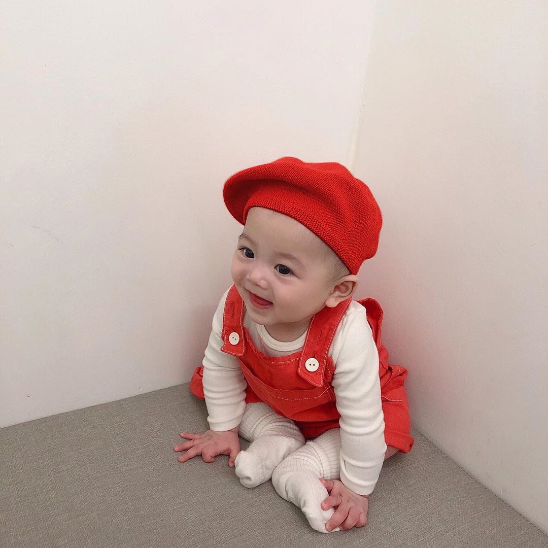 Korean Style Infant Western Knitted Hat Beret Soft Kids' Headwear