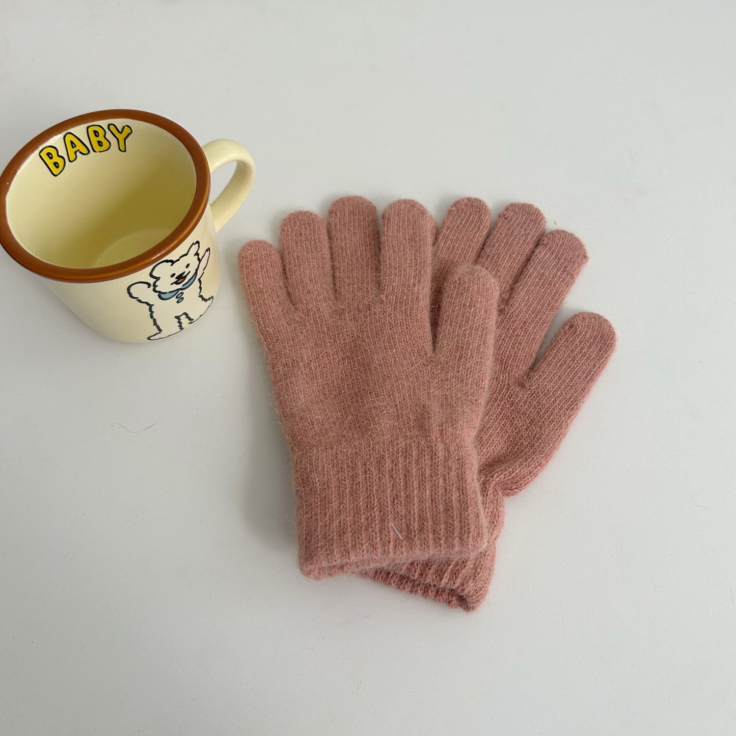 Women's & Men's Style Angora Winter Cute Thickening Windproof Gloves