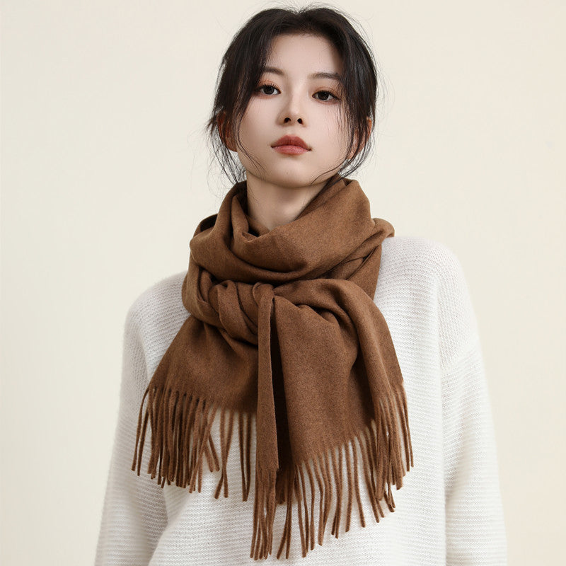 Women's Style Versatile Winter Thickened Business Wool Scarfs