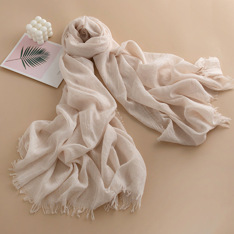 Women's Color Thin High-grade Long Air Conditioning Scarfs