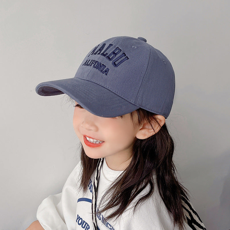 Korean Fashion Peaked Thin Letter Handsome Kids' Headwear