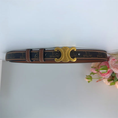 Women's Arc Leather Thin Summer Decoration Matching Dress Belts