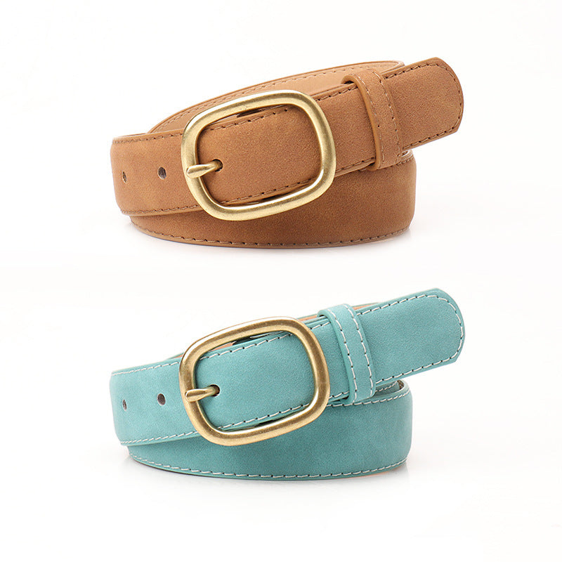 Women's Style Trendy Bronze Pin Buckle Female Belts