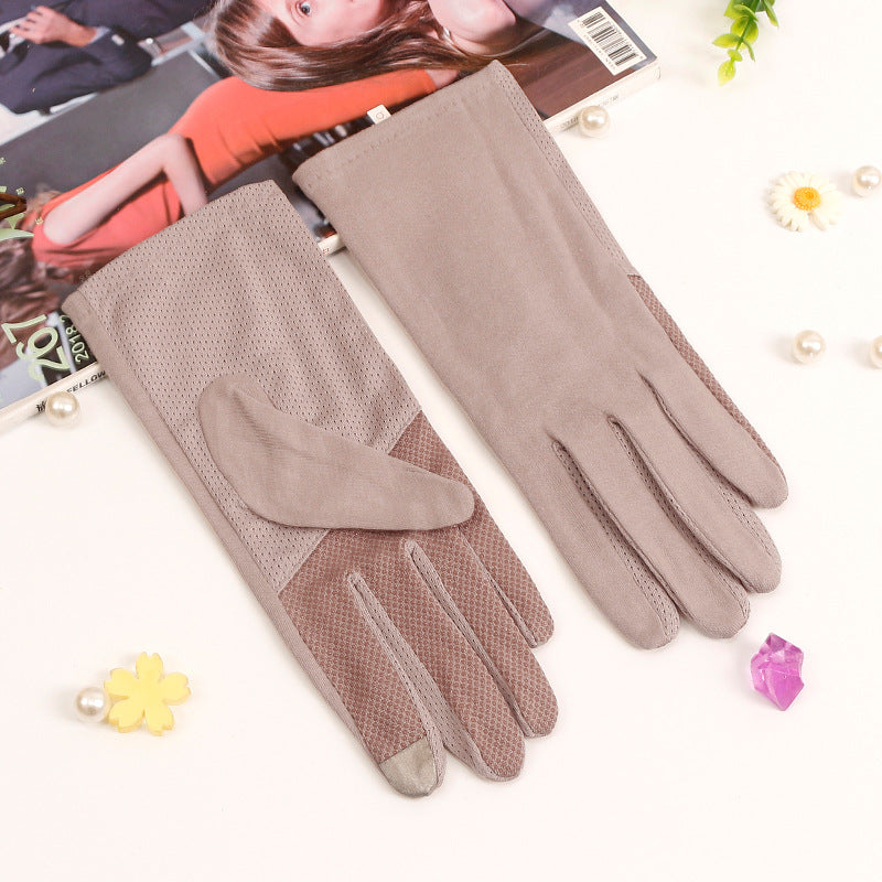 Women's Type Sunscreen Driving Biking Bear Cloth Gloves