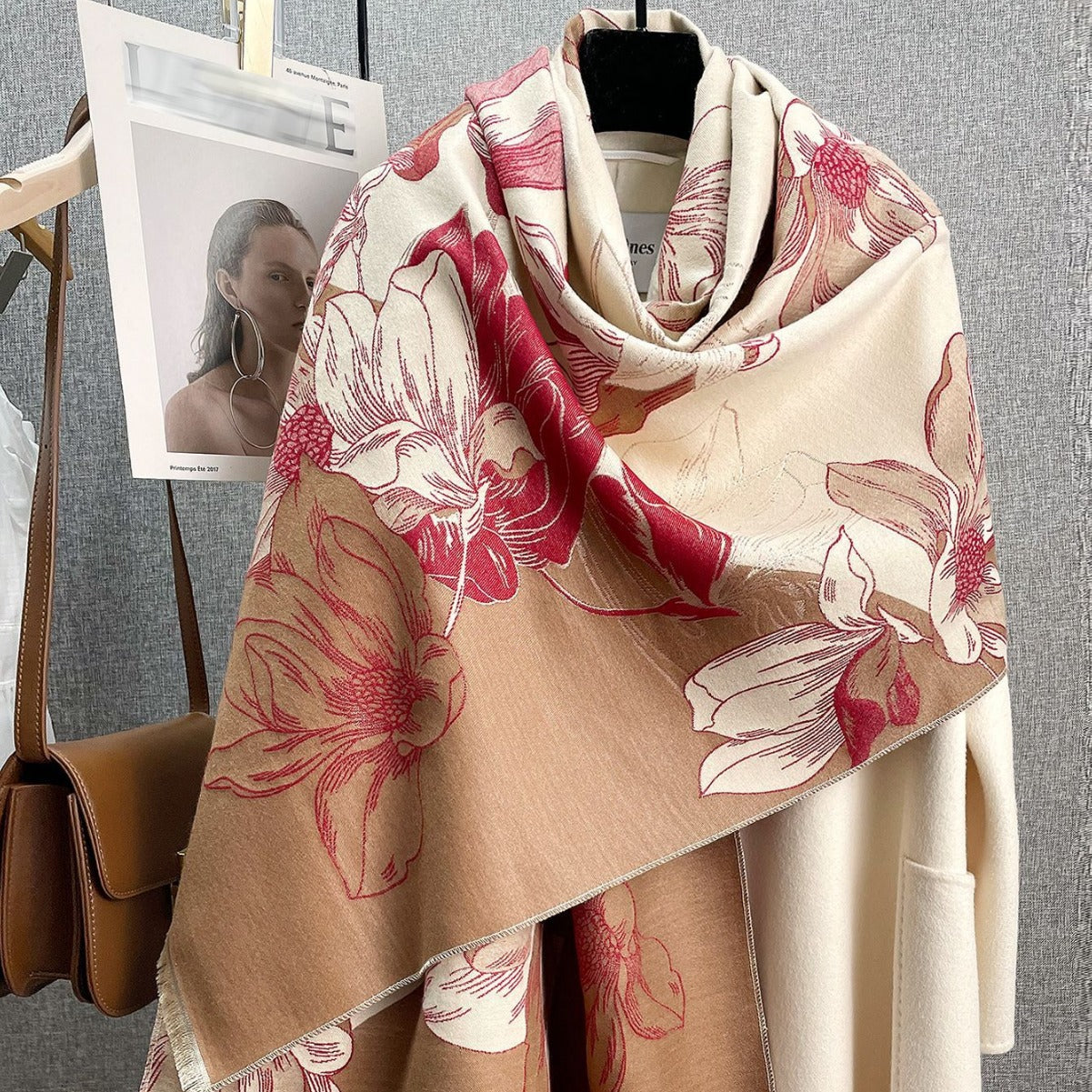 Artificial Cashmere Thick Western Style Shawl Scarfs