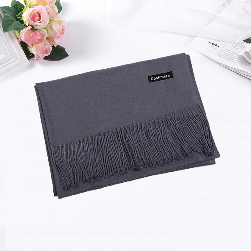 Women's & Men's Solid Color Artificial Cashmere Winter High-grade Scarfs