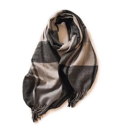 Women's Silk Pleasure Plaid Artificial Cashmere Winter Scarfs