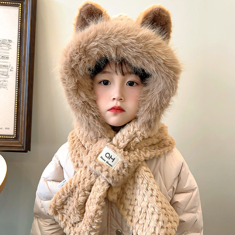 Children's Winter Fleece Lined Padded Warm Keeping Windproof Earflaps Boys Kids' Headwear