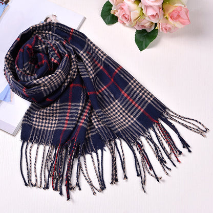 Women's & Men's Style Plaid Winter High-grade Artificial Cashmere Scarfs