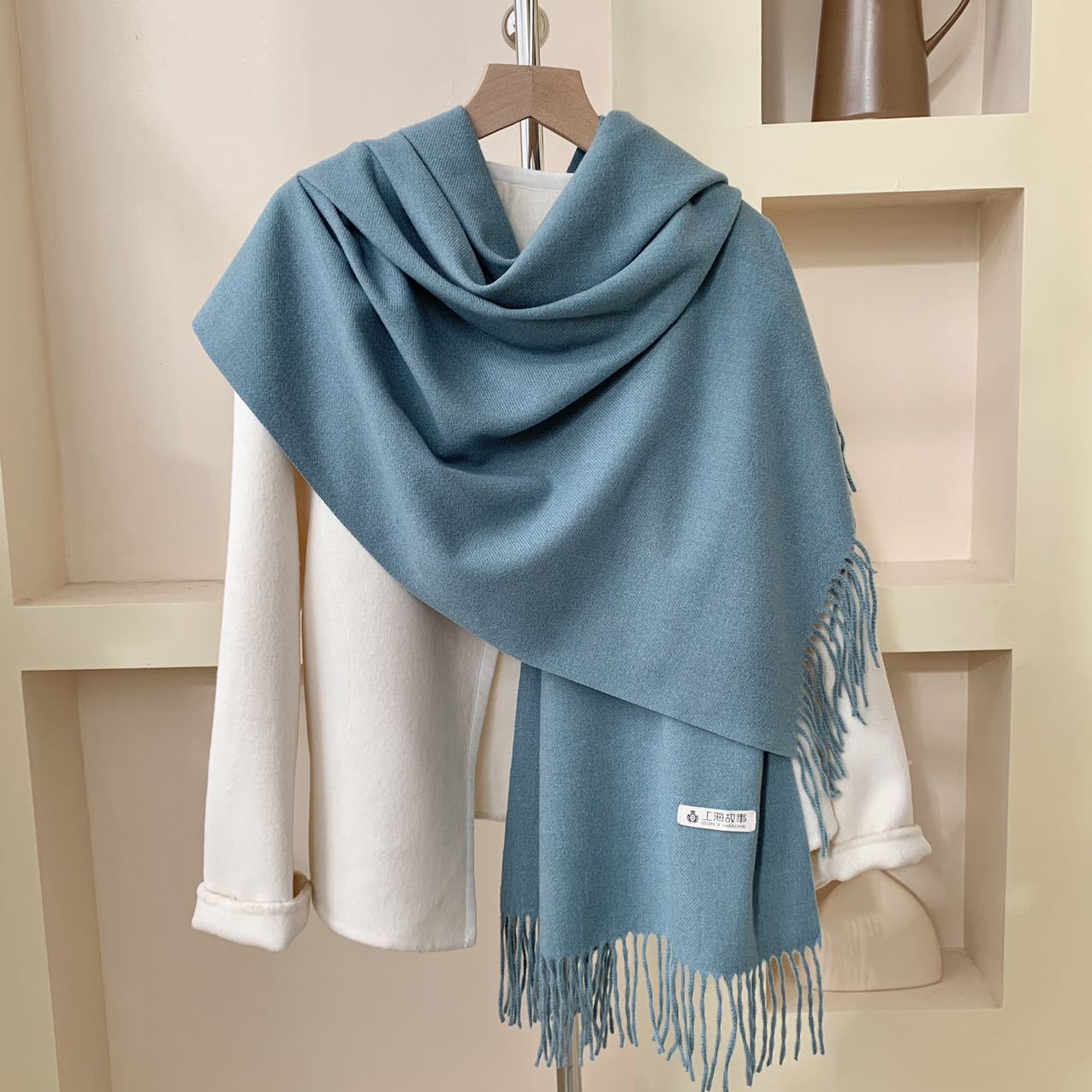 Women's & Men's Standard Artificial Cashmere Pure Color Warm Scarfs