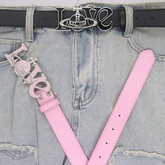 Trendy Buckle Jeans Skirt Shaped Accessory Belts