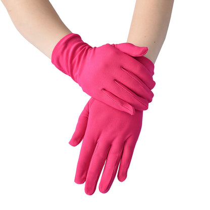 Women's Guard Milk Silk Satin Stretch Short Gloves