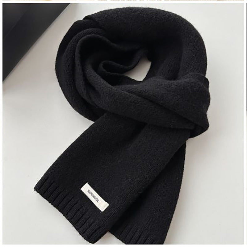 Women's & Men's Wool Knitted Cashmere Thickened Warm Couple Scarfs