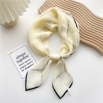 Women's Square Towel Silk Spring Fashionable With Shirt Scarfs