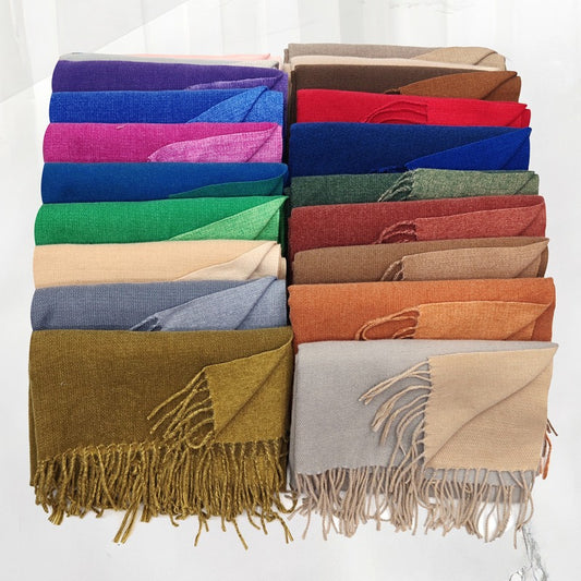 Women's Warm Double-sided Matching Korean Style Versatile Scarfs