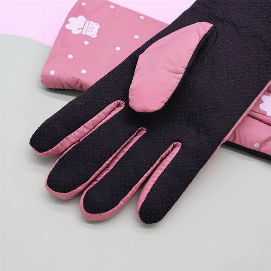 Women's Warm Cute Cycling Cold Protection Windproof Thickening Gloves