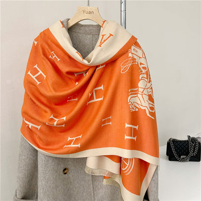 Women's Outer Match Neck Warmer Office Blanket Scarfs