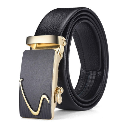 Men's Automatic Buckle Green Business Pant Trendy Belts